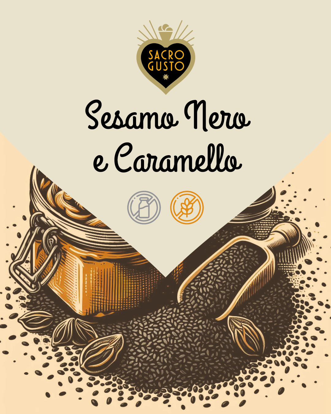 Sacro Gusto - Sesamo nero e caramello